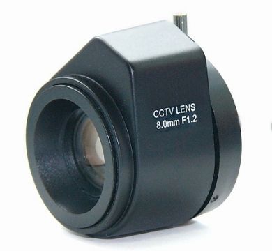 監視器材DC自動光圈8mm/F1.2鏡頭